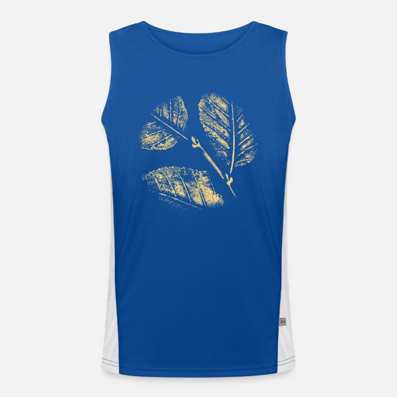 Blätter Muster Hintergrund - VINTAGE Funktionelles Kontrast-Tank Top für Männer 