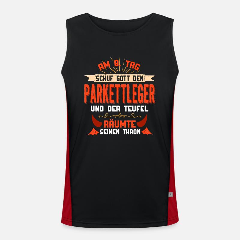 Parkettleger Beruf - Geschenk Funktionelles Kontrast-Tank Top für Männer 