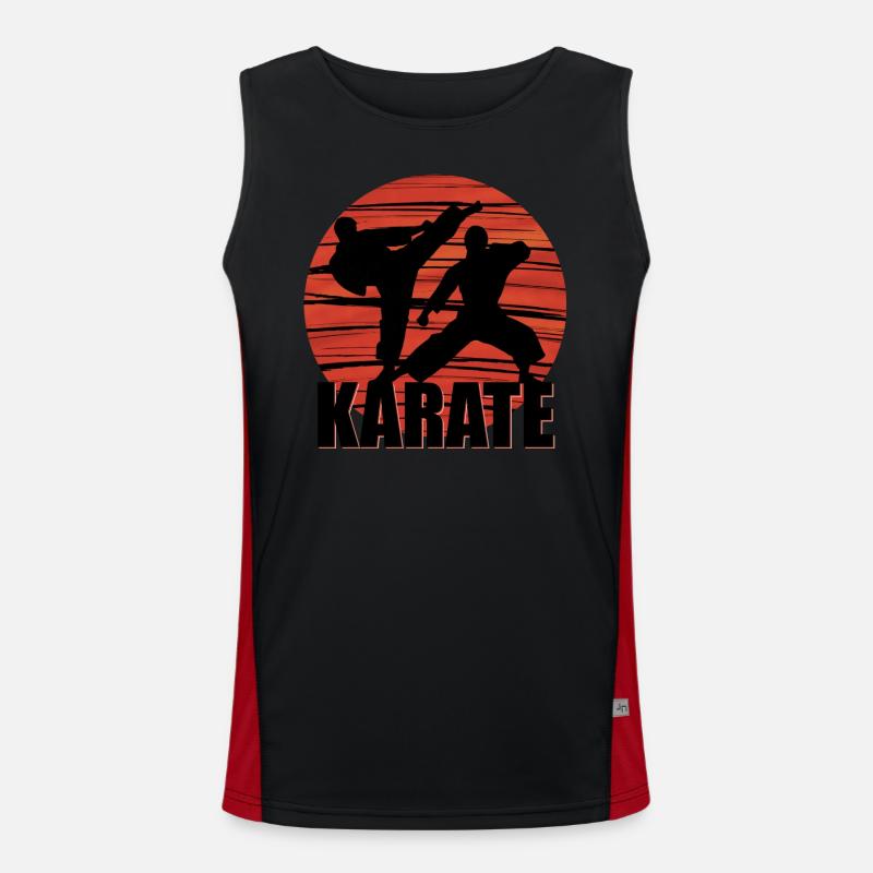 Karate Kampfkunst Funktionelles Kontrast-Tank Top für Männer 
