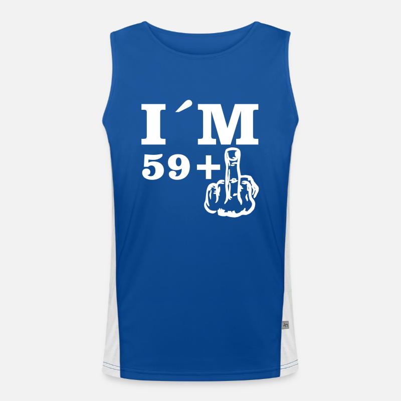 Geschenk Geburtstag Im 59 plus 1 Funktionelles Kontrast-Tank Top für Männer 