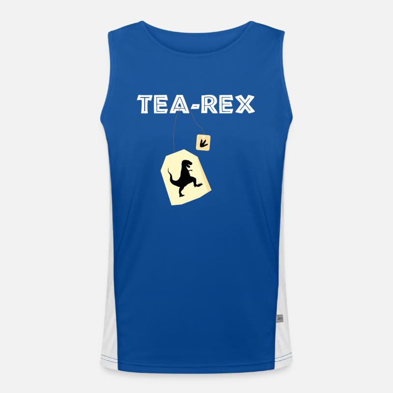 Tea Rex - Tee Rex / Geschenk Idee Funktionelles Kontrast-Tank Top für Männer 