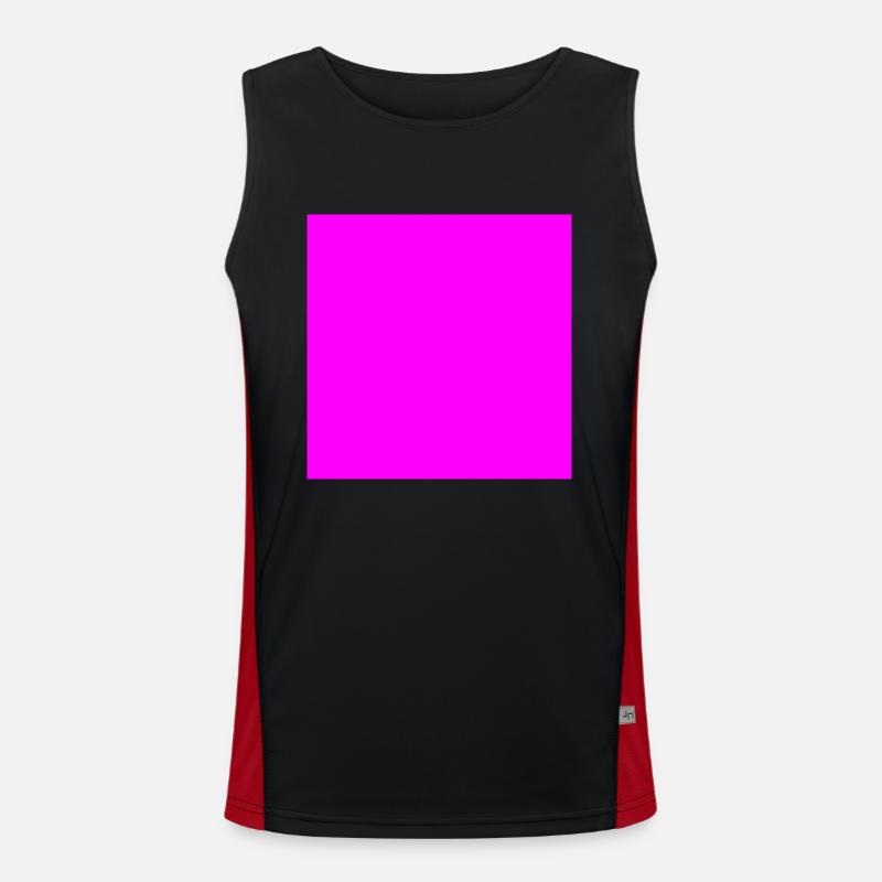 Quadrat pink Funktionelles Kontrast-Tank Top für Männer 