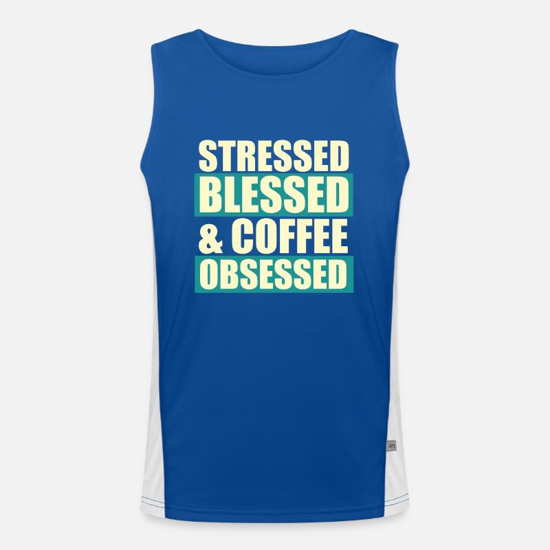 Stressed blessed Men's Functional Contrast Tank Top 