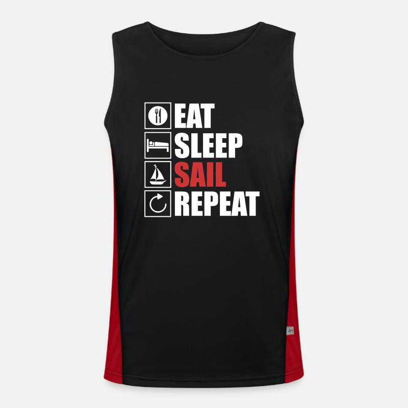 Sailor T-Shirt & Gift Idea Sailing Men's Functional Contrast Tank Top 