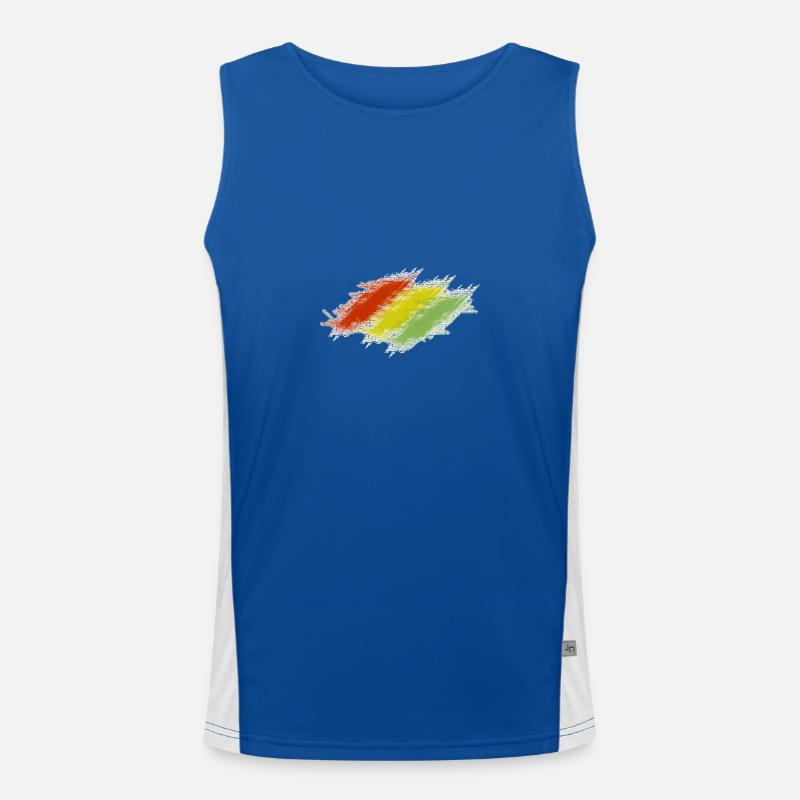 Rasta Scratches Men's Functional Contrast Tank Top 