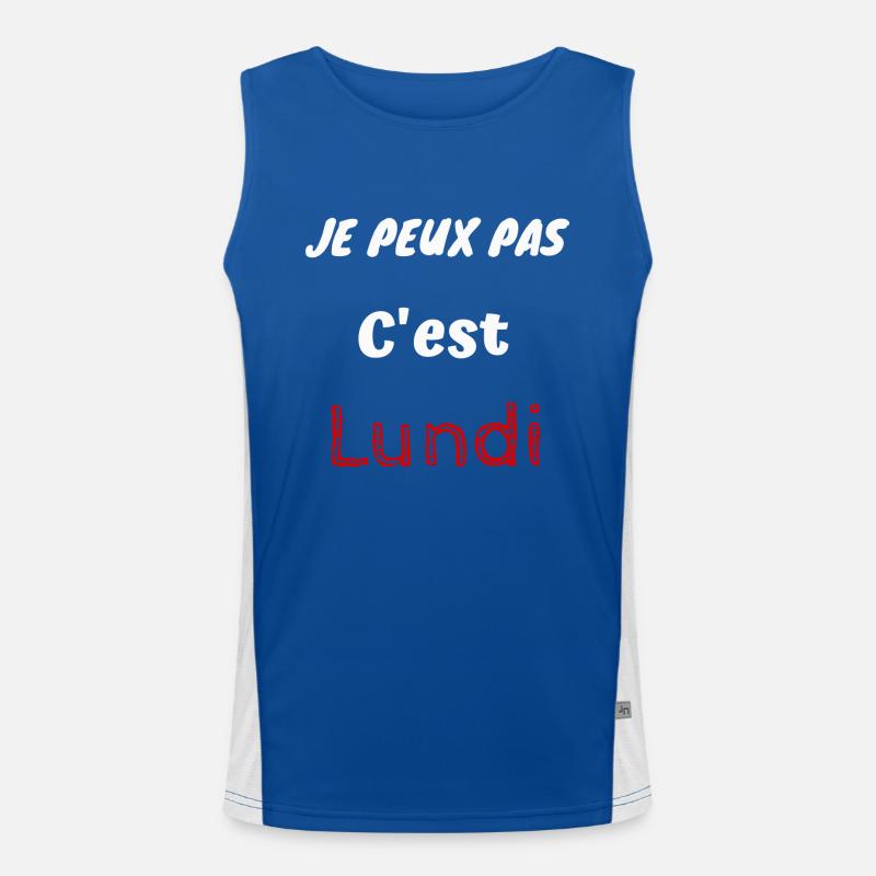 Je peux pas C est Lundi Débardeur respirant contrasté Homme 