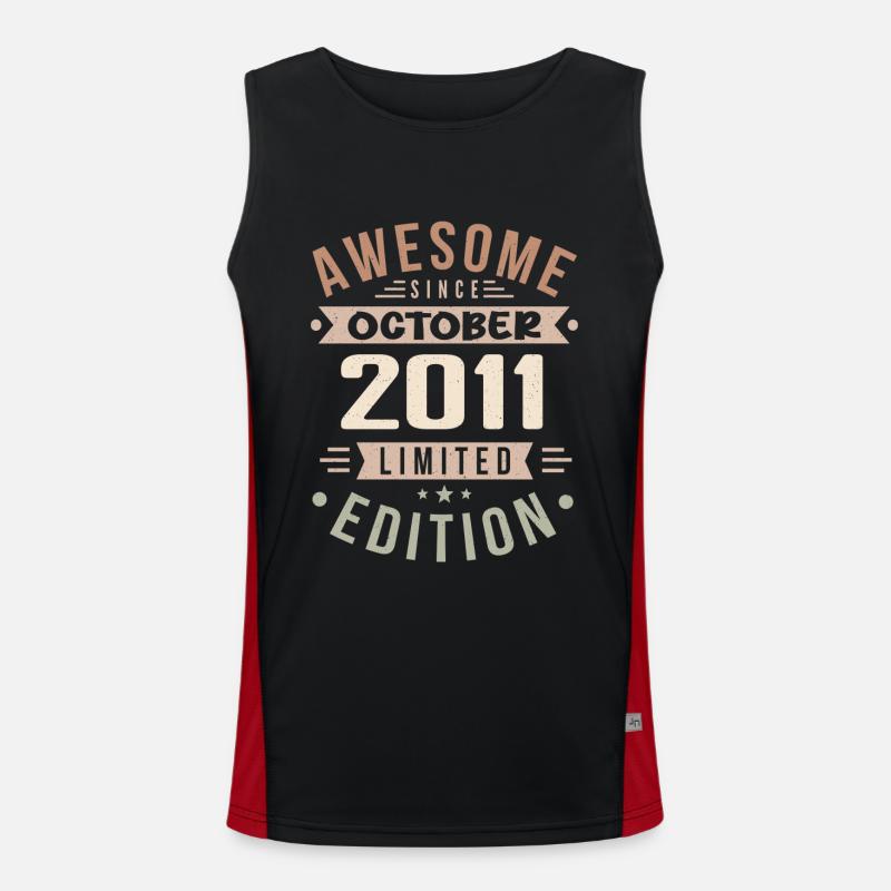 Legend since October 2011 Birthday October 2011 Men's Functional Contrast Tank Top 