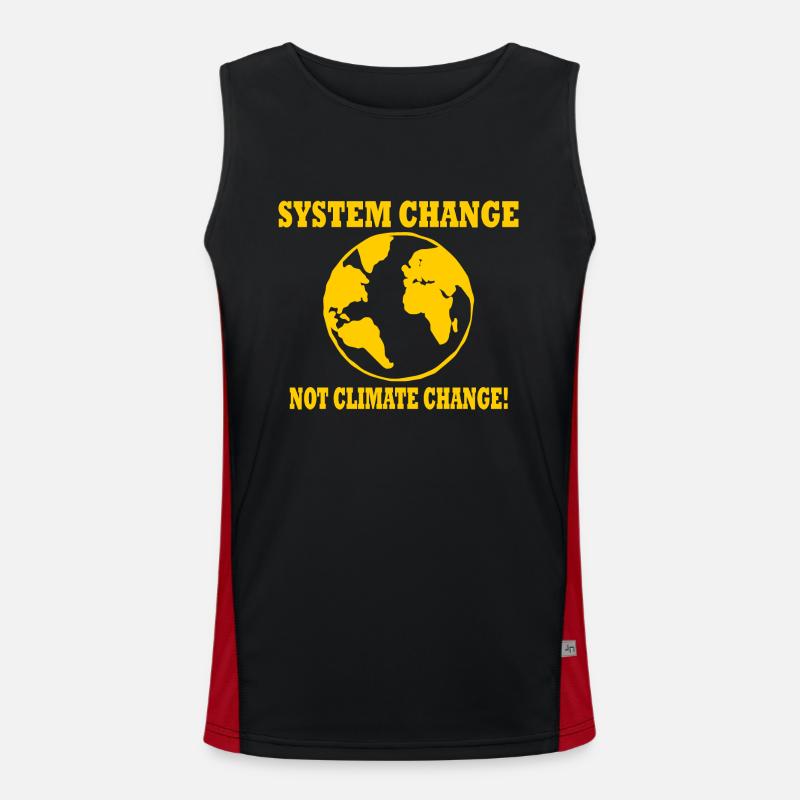 system change not climate change Débardeur respirant contrasté Homme 