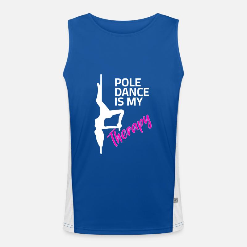 Pole Dance Sayings - My Therapy Men's Functional Contrast Tank Top 