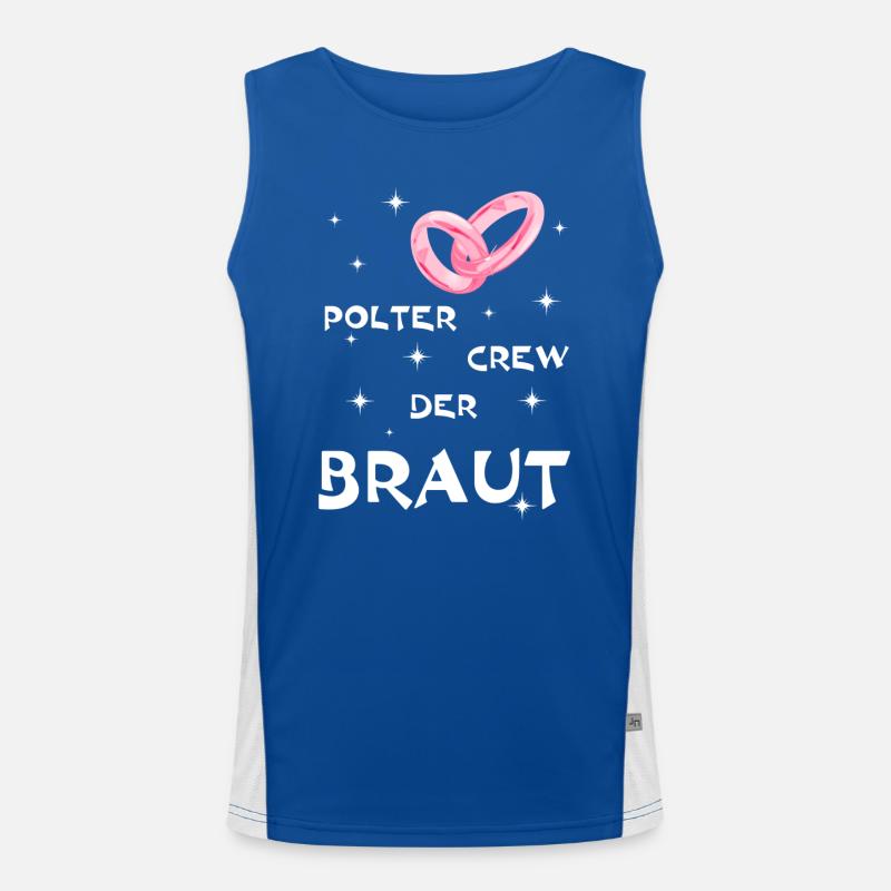 Polterabend Braut Funktionelles Kontrast-Tank Top für Männer 