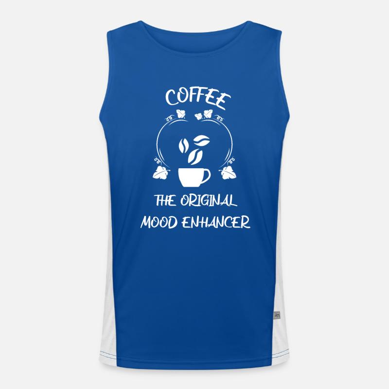Kaffee Espresso Käffchen Funktionelles Kontrast-Tank Top für Männer 
