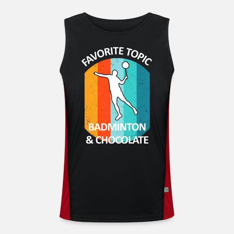 Badminton Badminton Badminton Player Chocolat Débardeur respirant contrasté Homme 