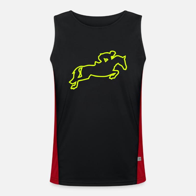 saut obstacle cheval monte trace2 Débardeur respirant contrasté Homme 