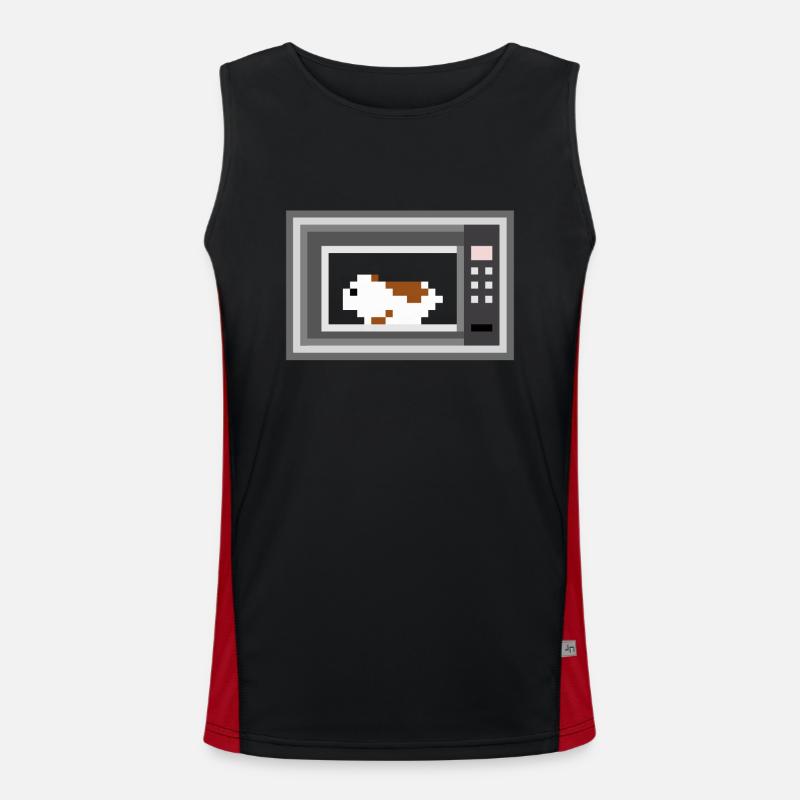 Der Hamster in der Mikrowelle Funktionelles Kontrast-Tank Top für Männer 