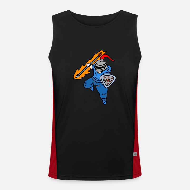 Cooler Ritter mit Kapuzenpullover Funktionelles Kontrast-Tank Top für Männer 