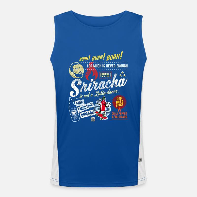 Chili Sriracha is not a dance Funktionelles Kontrast-Tank Top für Männer 
