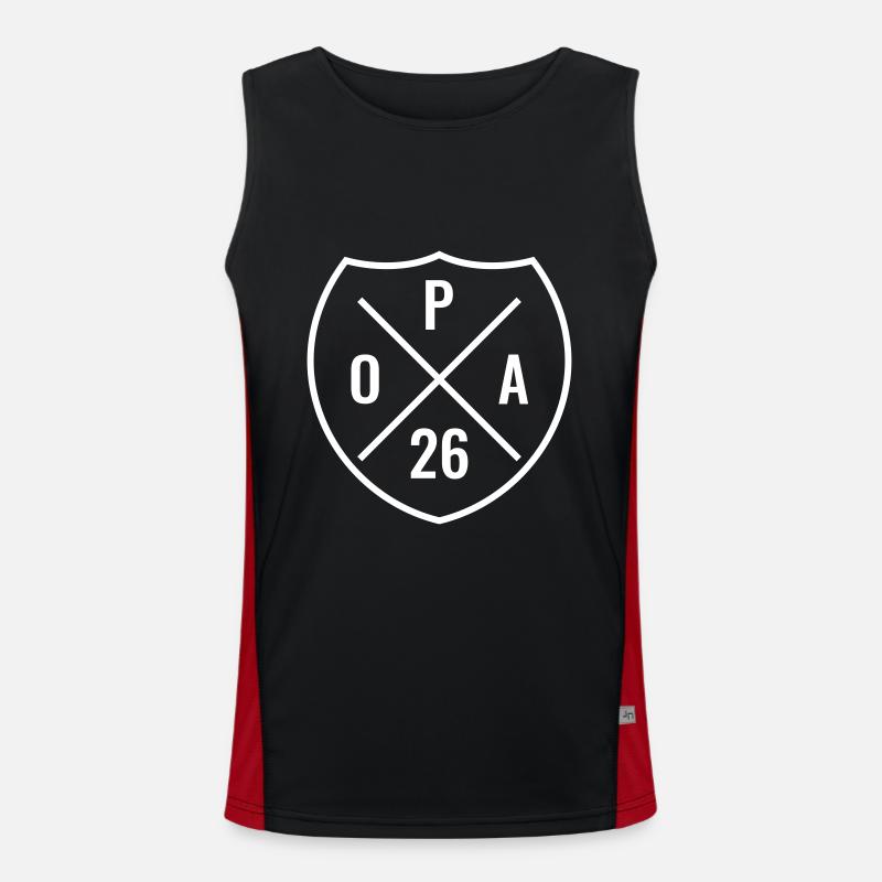 Opa 2026 Wappen Funktionelles Kontrast-Tank Top für Männer 