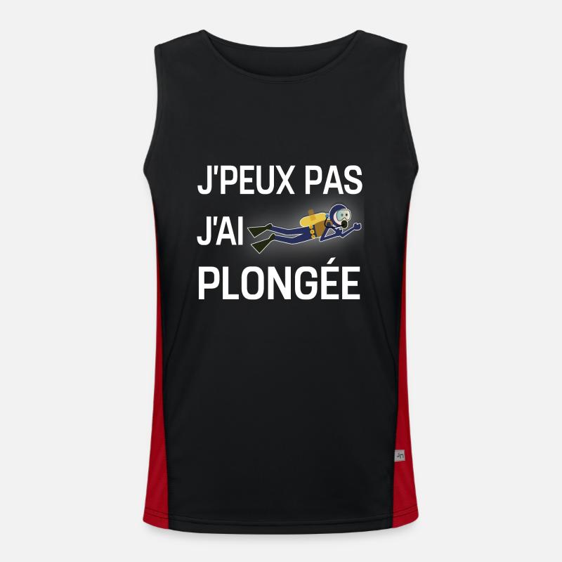 Je peux pas j'ai plongée Débardeur respirant contrasté Homme 