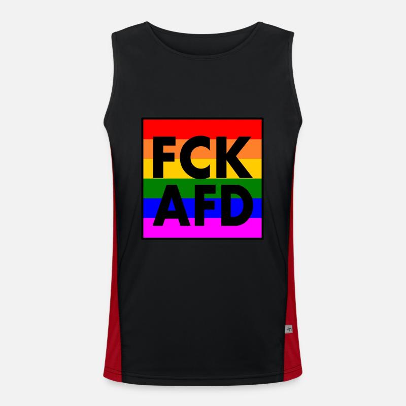 Fck afd Funktionelles Kontrast-Tank Top für Männer 