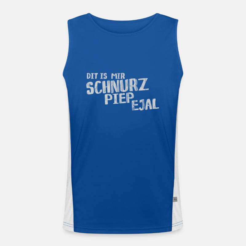 Dit is mir Schnurz piep ejal lustig berlinern Funktionelles Kontrast-Tank Top für Männer 