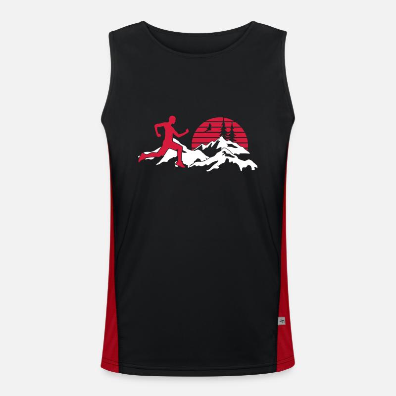 Trail Runner running jogging Jogger terrain Men's Functional Contrast Tank Top 