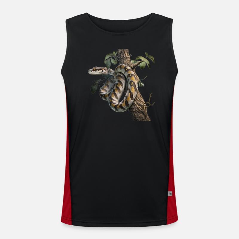 Python in the tree: A majestic animal Men's Functional Contrast Tank Top 