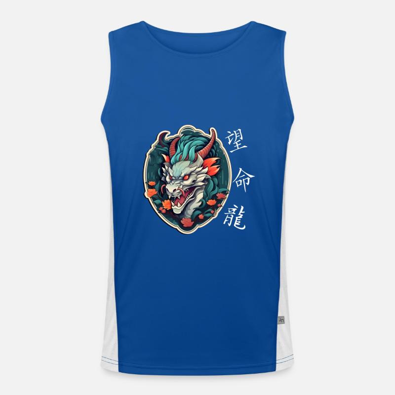 Chinesischer Drache, Dragon Funktionelles Kontrast-Tank Top für Männer 