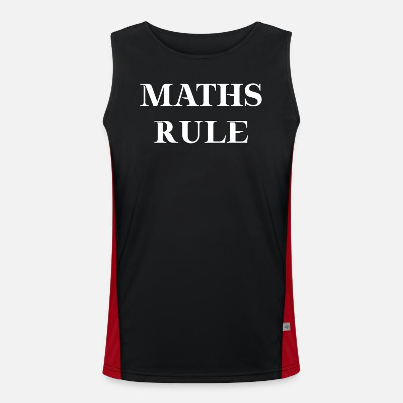 Mathe Maths rule Geschenkidee Mathematik Funktionelles Kontrast-Tank Top für Männer 