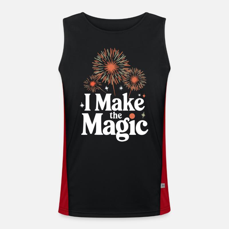 Pyrotechnics Fireworks Pyrotechnics - Men's Functional Contrast Tank Top - black/red