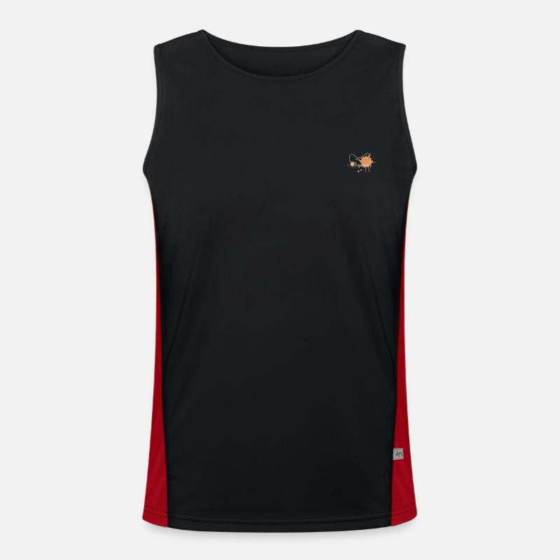 Corgimom Orange Splash Funktionelles Kontrast-Tank Top für Männer 