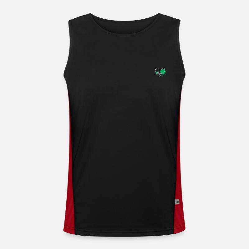 Corgidad Green Splash Funktionelles Kontrast-Tank Top für Männer 