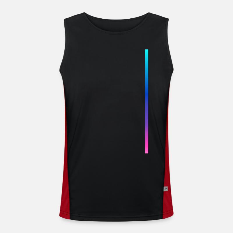Colors Stripe Design Men's Functional Contrast Tank Top 
