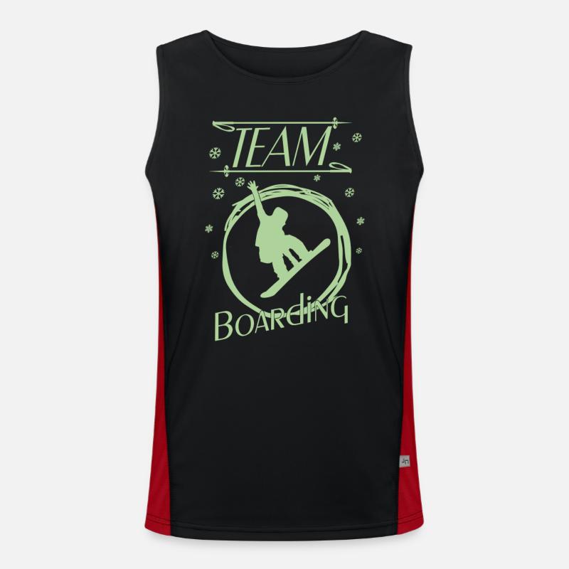 Team Boarding Snowboarding Funktionelles Kontrast-Tank Top für Männer 