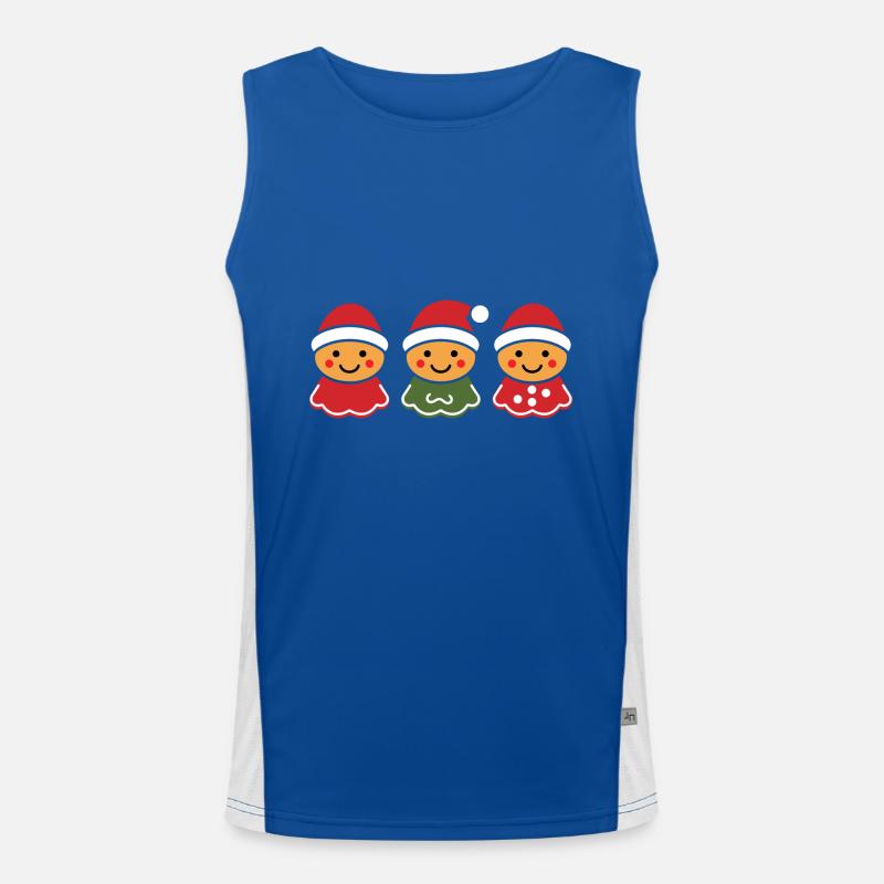 Gingerbread Man Men's Functional Contrast Tank Top 