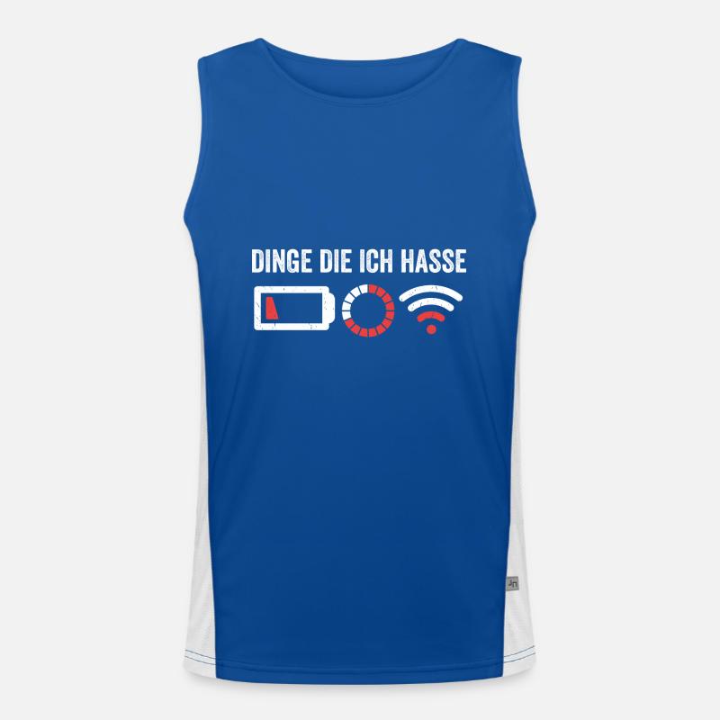 Dinge die ich hasse Funktionelles Kontrast-Tank Top für Männer 