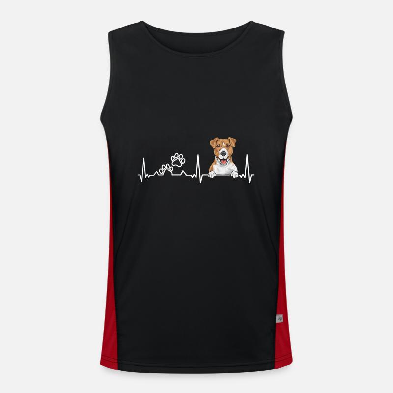 Jack Russell Terrier Funktionelles Kontrast-Tank Top für Männer 