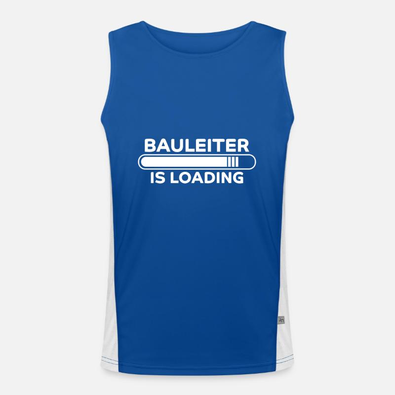 Bauleiter Spruch Baustelle Fun Bauleiter Geschenk Funktionelles Kontrast-Tank Top für Männer 