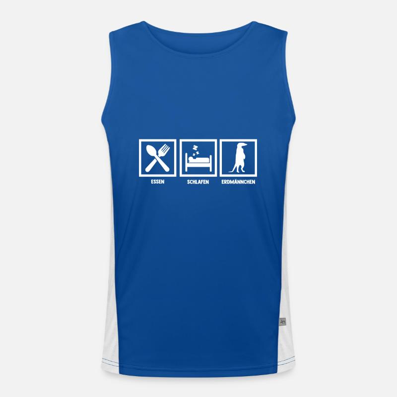 Erdmännchen Funktionelles Kontrast-Tank Top für Männer 