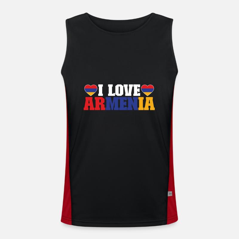 Armenian flag Armenia Men's Functional Contrast Tank Top 