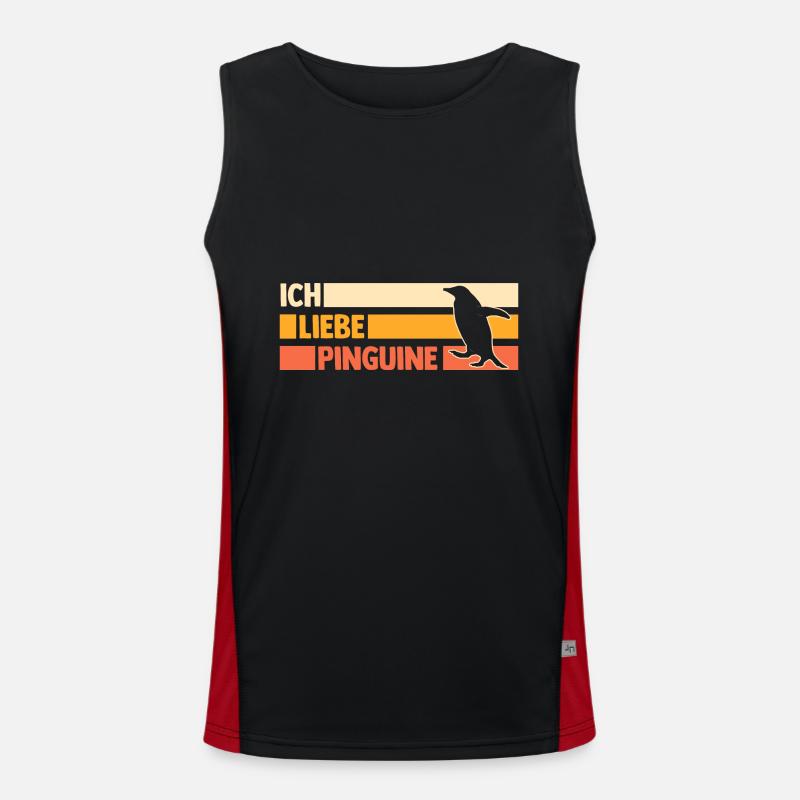 Pinguin Funktionelles Kontrast-Tank Top für Männer 