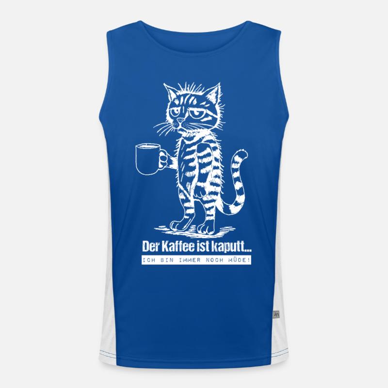 Der Kaffee ist kaputt... Funktionelles Kontrast-Tank Top für Männer 