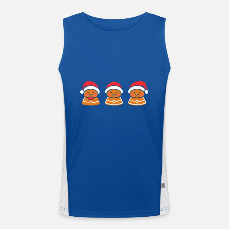 Gingerbread Man Men's Functional Contrast Tank Top 