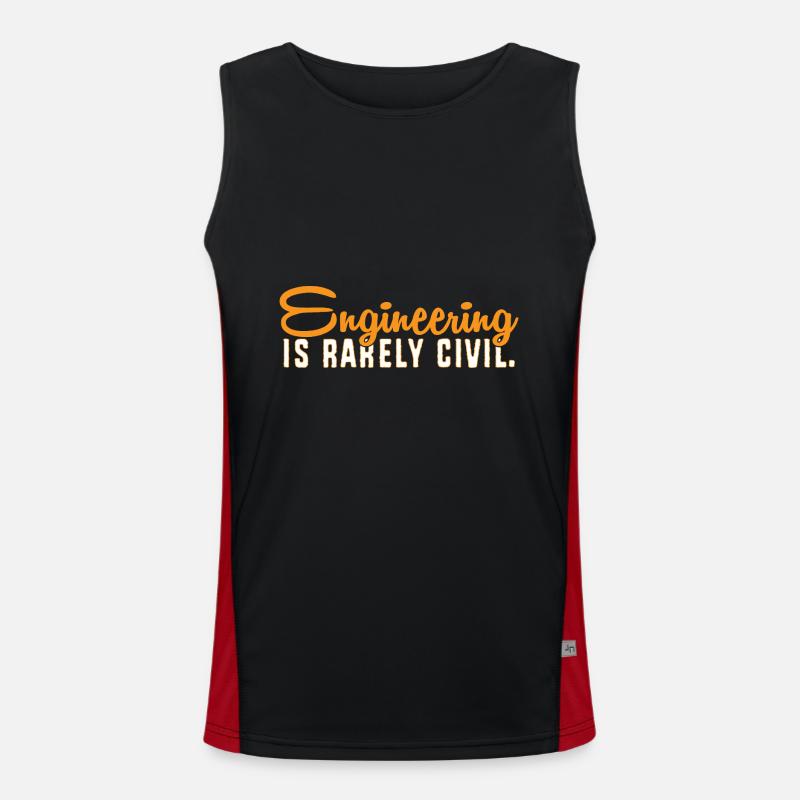Civil Engineer Construction Site Construction Worker Men's Functional Contrast Tank Top 