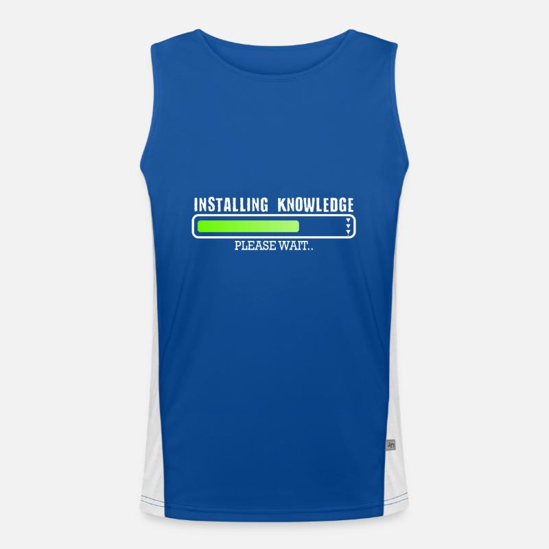 Installing Knowledge please wait Funktionelles Kontrast-Tank Top für Männer 