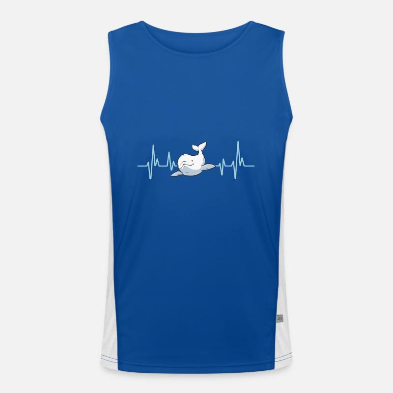 Weißwal Beluga Wal Funktionelles Kontrast-Tank Top für Männer 