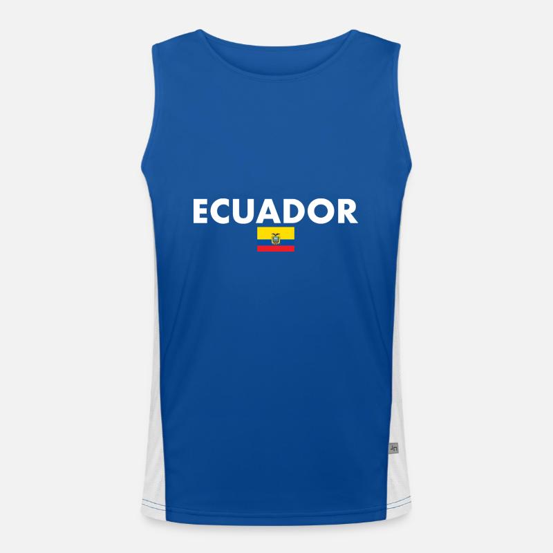 Ecuador Ecuadorian Flag Men's Functional Contrast Tank Top 