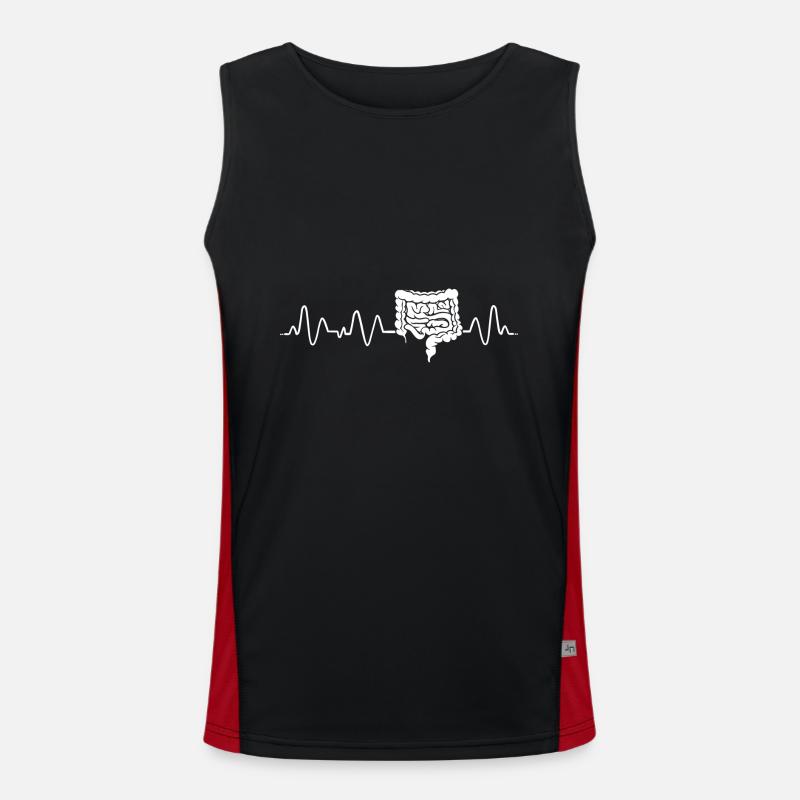 Gastroenterology Endoscopy Colonoscopy - Men's Functional Contrast Tank Top  - black/red