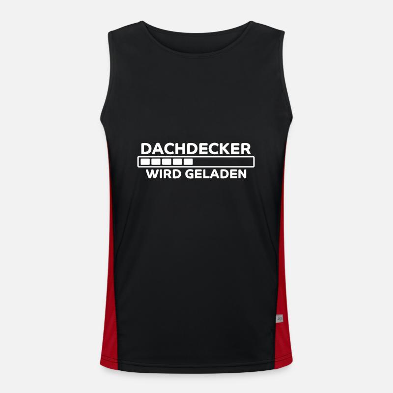 Dachdecker Spruch Job Lustiges Dachdecker Geschenk Funktionelles Kontrast-Tank Top für Männer 