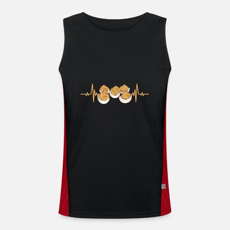 Gefüllte Eier Deviled Eggs Funktionelles Kontrast-Tank Top für Männer 