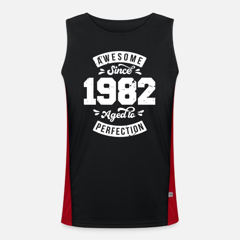 Millésime 1982 anniversaire - rétro 1982 Débardeur respirant contrasté Homme 